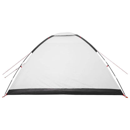 vidaXL Camping Tent 6-Person White Blackout Polyester and Steel - 335 x 275 x 180 cm