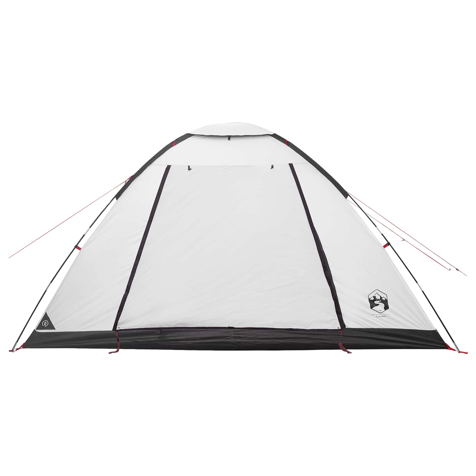 vidaXL Camping Tent 6-Person White Blackout Polyester and Steel - 335 x 275 x 180 cm