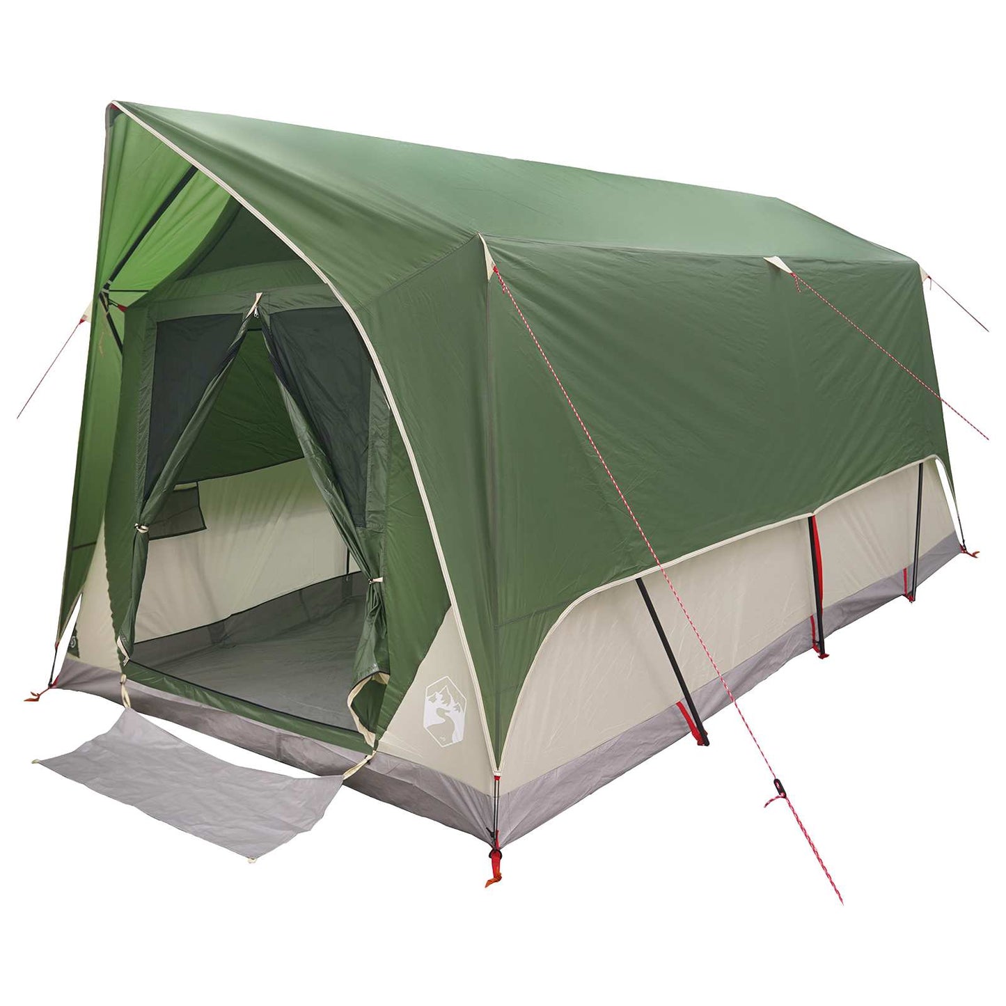 vidaXL Tunnel Tent with Roof Green 8-Person Polyester and Steel