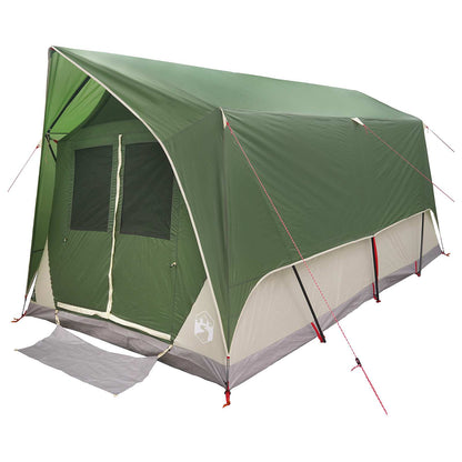 vidaXL Tunnel Tent with Roof Green 8-Person Polyester and Steel