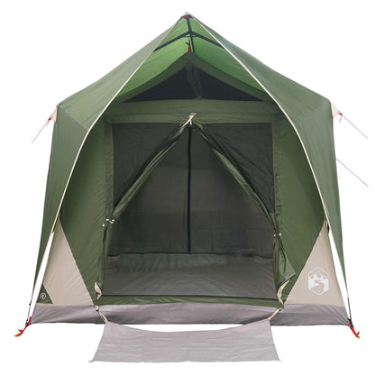 vidaXL Tunnel Tent with Roof Green 8-Person Polyester and Steel