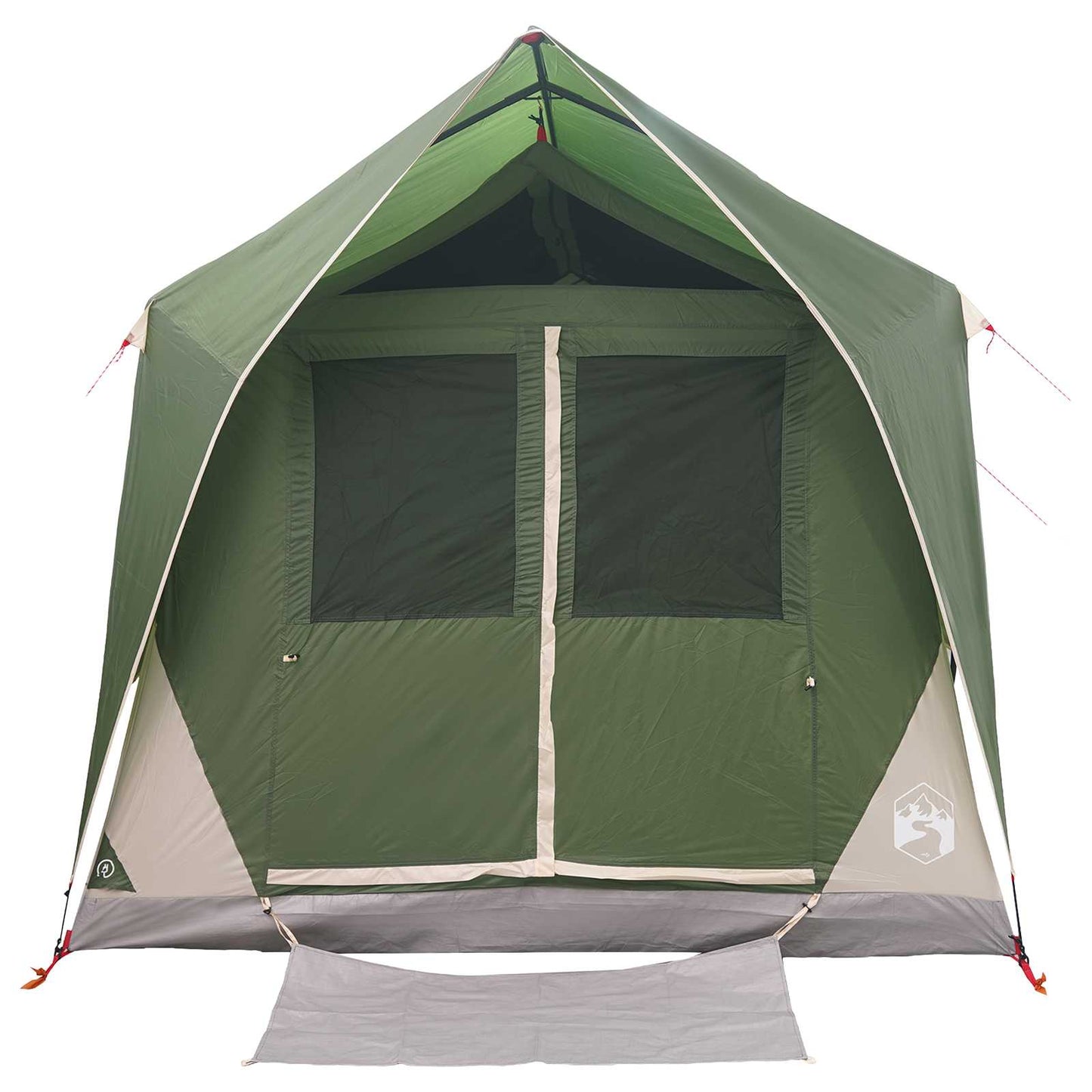 vidaXL Tunnel Tent with Roof Green 8-Person Polyester and Steel