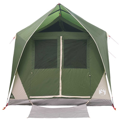 vidaXL Tunnel Tent with Roof Green 8-Person Polyester and Steel