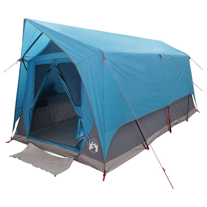 vidaXL Tunnel Tent with Roof Blue 8-Person Polyester and Steel