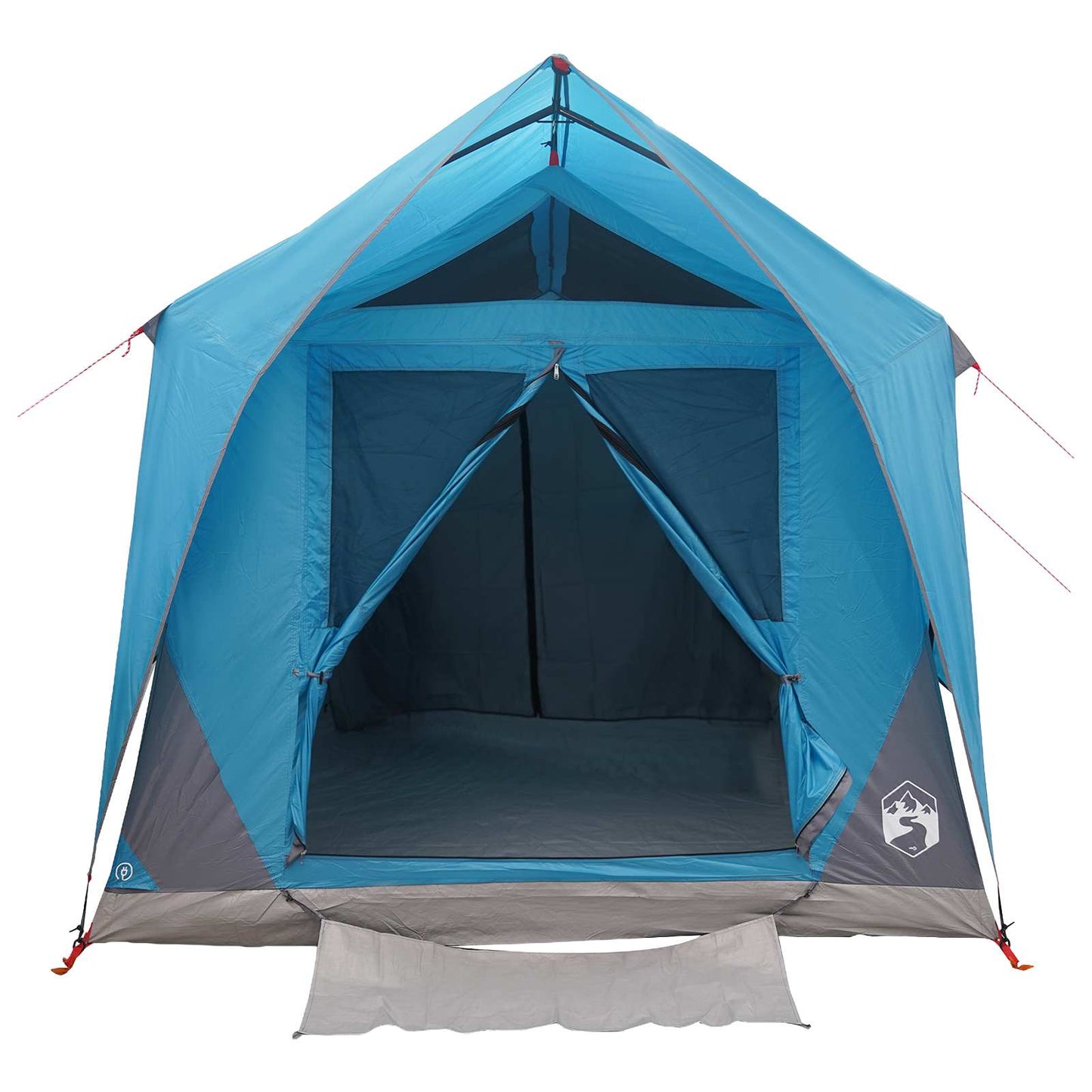 vidaXL Tunnel Tent with Roof Blue 8-Person Polyester and Steel