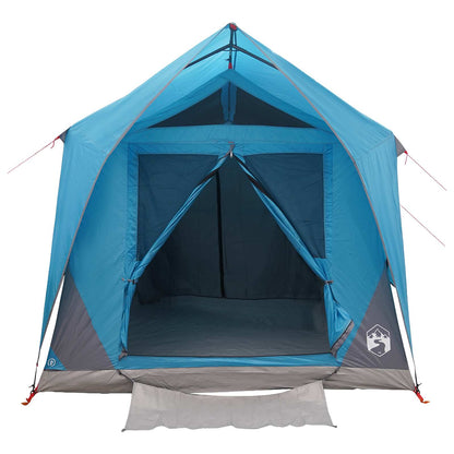 vidaXL Tunnel Tent with Roof Blue 8-Person Polyester and Steel