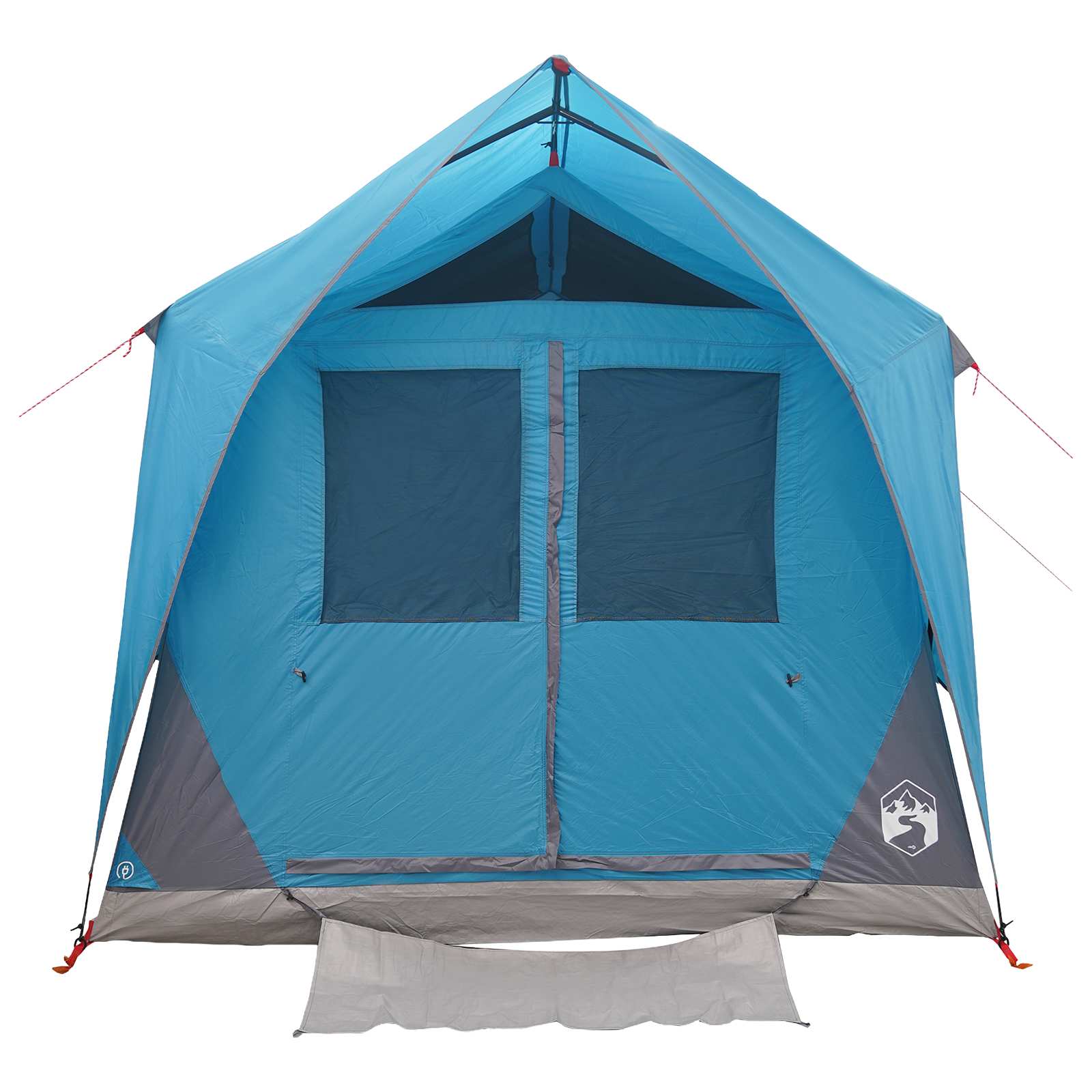 vidaXL Tunnel Tent with Roof Blue 8-Person Polyester and Steel