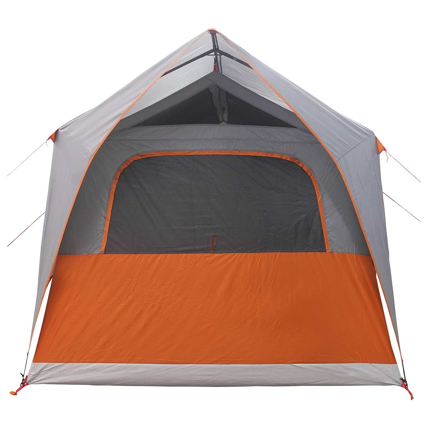 vidaXL Tunnel Tent Grey and Orange 8-Person Polyester and Steel