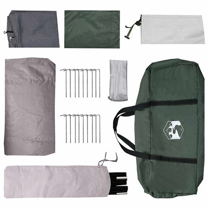 vidaXL Tunnel Tent with Roof Army green 8-Person Polyester and Steel