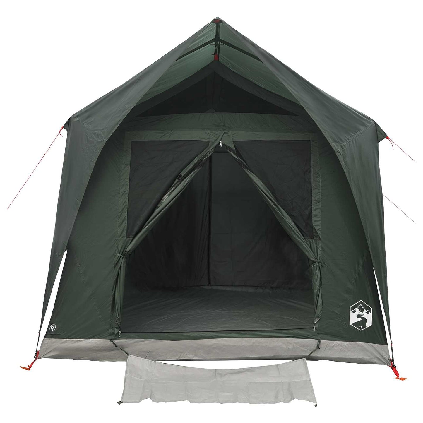 vidaXL Tunnel Tent with Roof Army green 8-Person Polyester and Steel