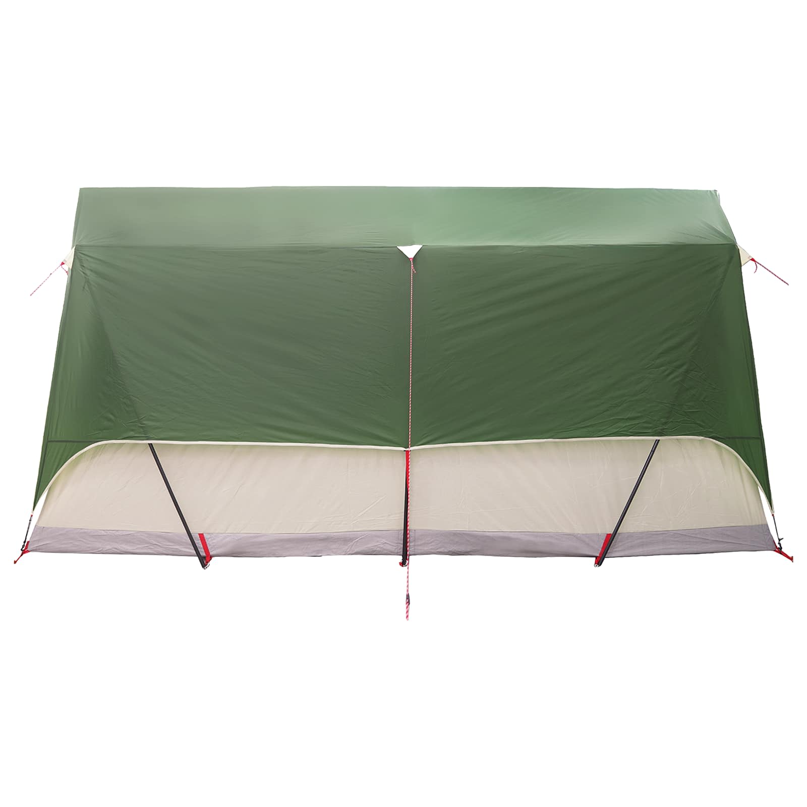 vidaXL Tunnel Tent with Roof Green 10-Person Polyester and Steel