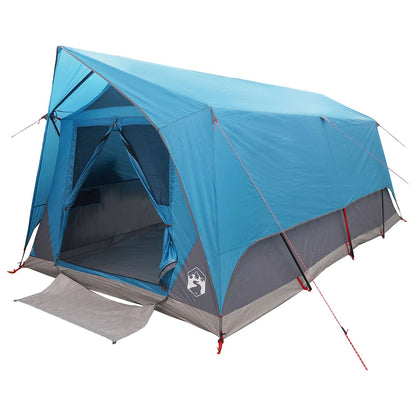 vidaXL Tunnel Tent with Roof Blue 10-Person Polyester and Steel