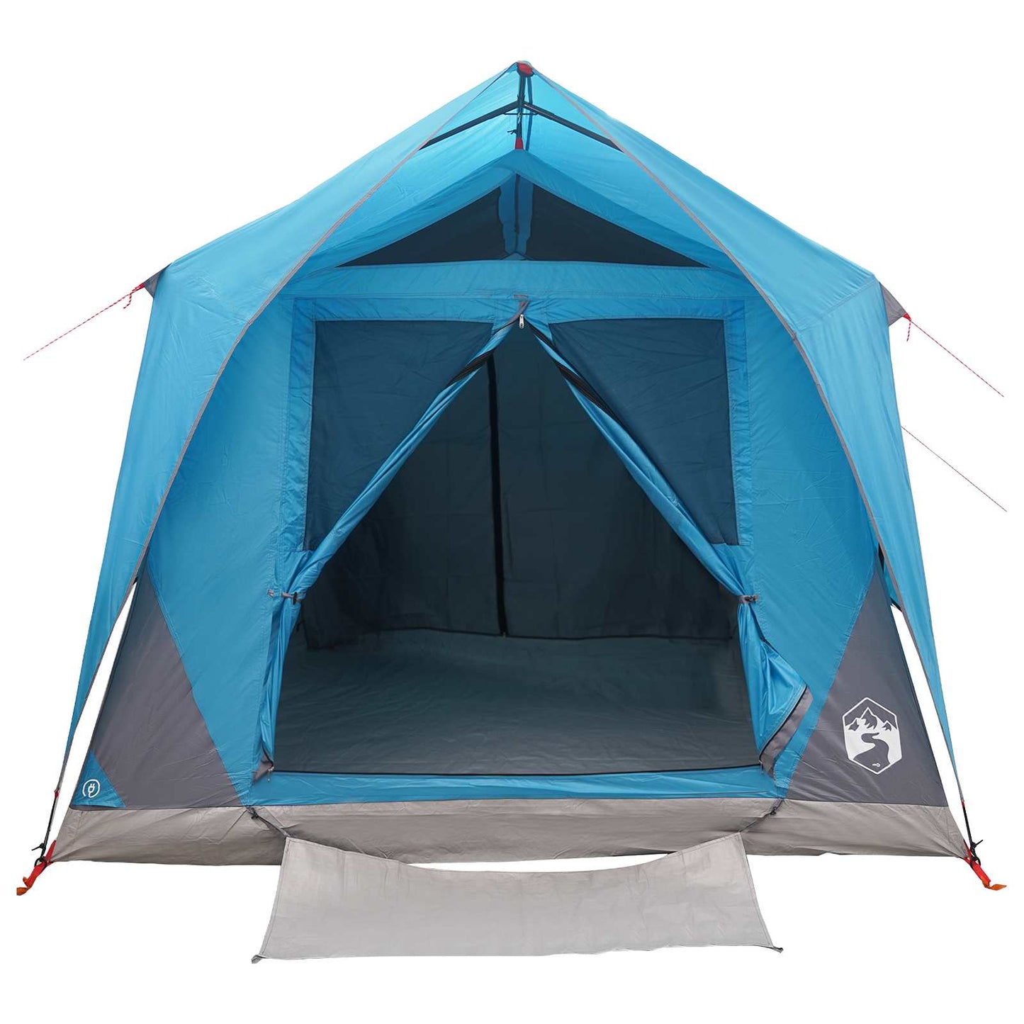 vidaXL Tunnel Tent with Roof Blue 10-Person Polyester and Steel