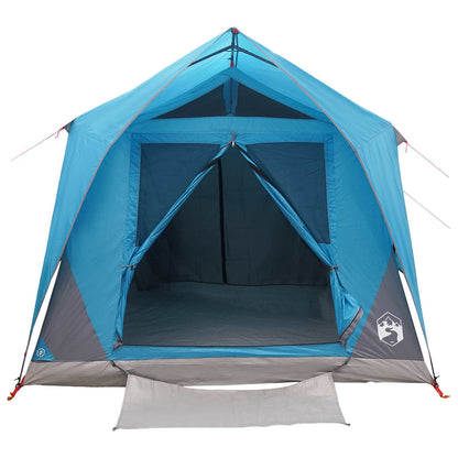 vidaXL Tunnel Tent with Roof Blue 10-Person Polyester and Steel