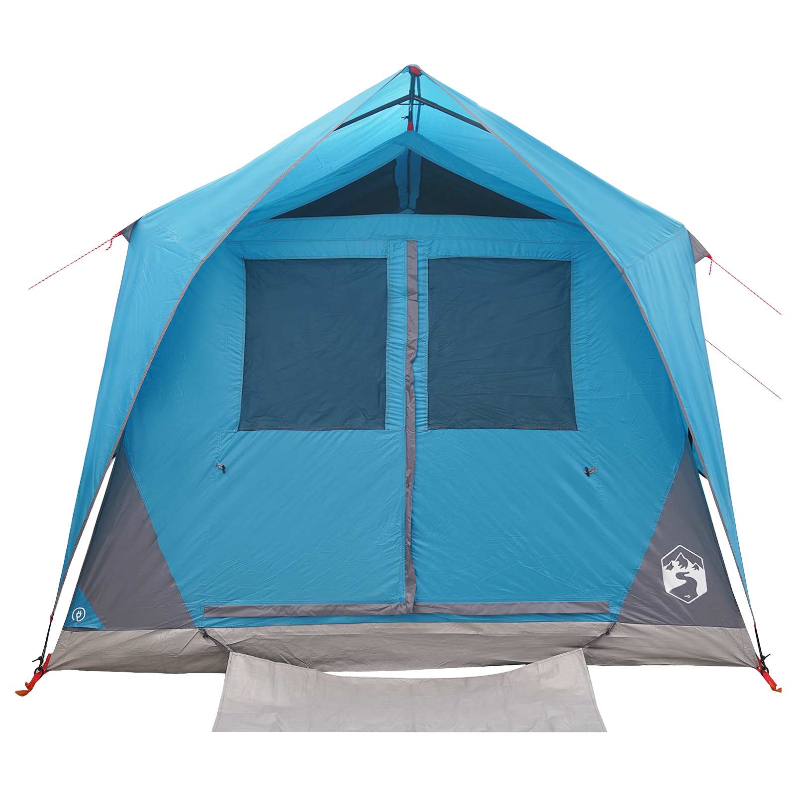 vidaXL Tunnel Tent with Roof Blue 10-Person Polyester and Steel
