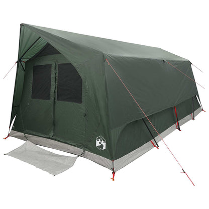vidaXL Tunnel Tent with Roof Army green 10-Person Polyester and Steel