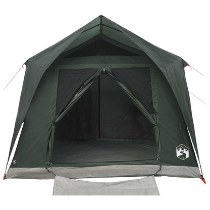 vidaXL Tunnel Tent with Roof Army green 10-Person Polyester and Steel
