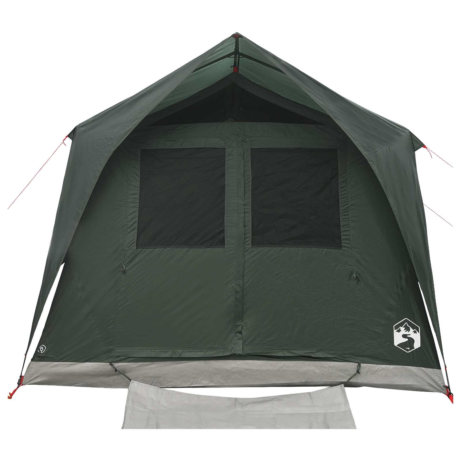 vidaXL Tunnel Tent with Roof Army green 10-Person Polyester and Steel