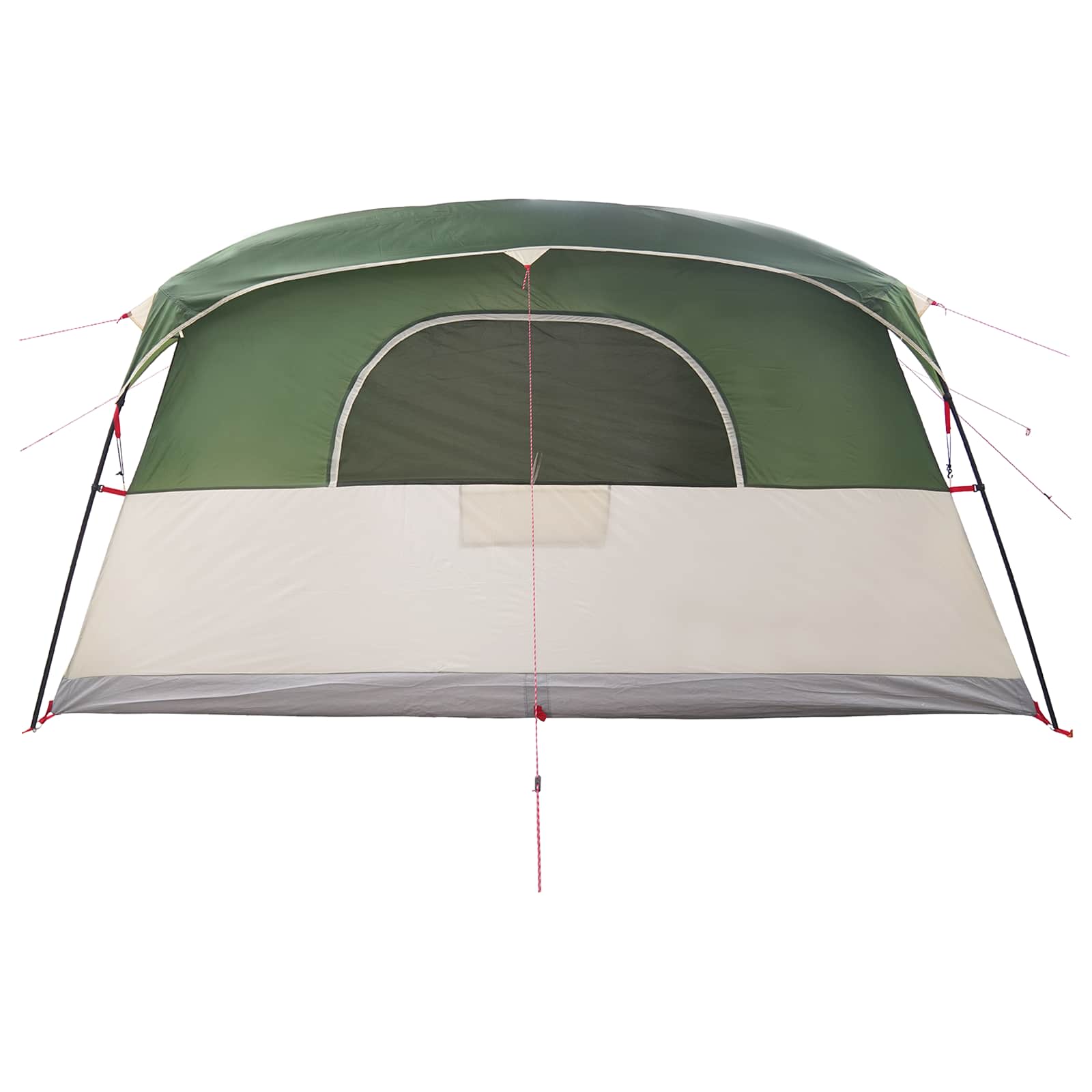 vidaXL Tunnel Tent 10-Person Green Polyester and Steel - 366 x 244 x 198 cm