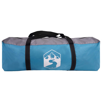vidaXL Tunnel Tent 10-Person Blue Polyester and Steel - 366 x 244 x 198 cm