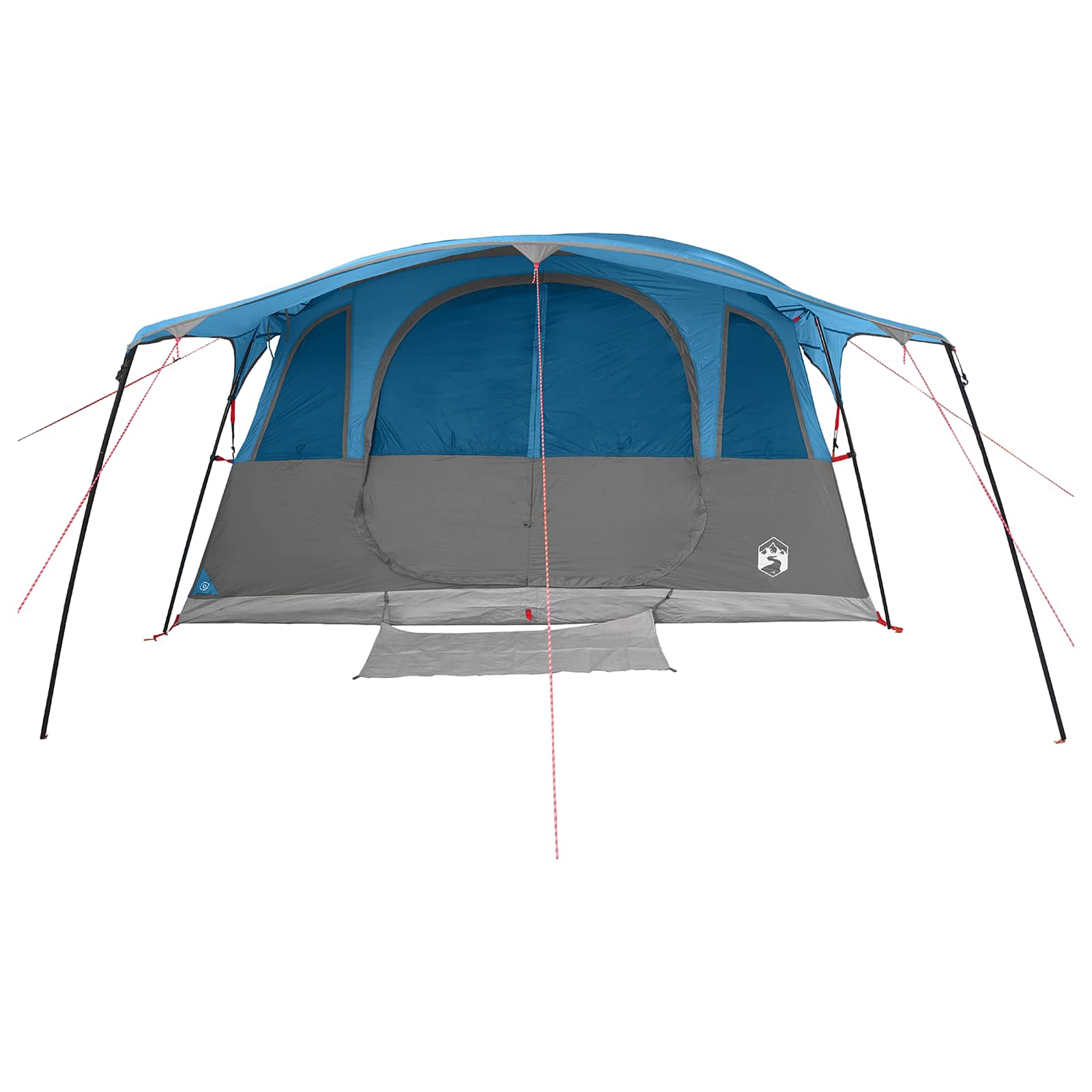 vidaXL Tunnel Tent 10-Person Blue Polyester and Steel - 366 x 244 x 198 cm