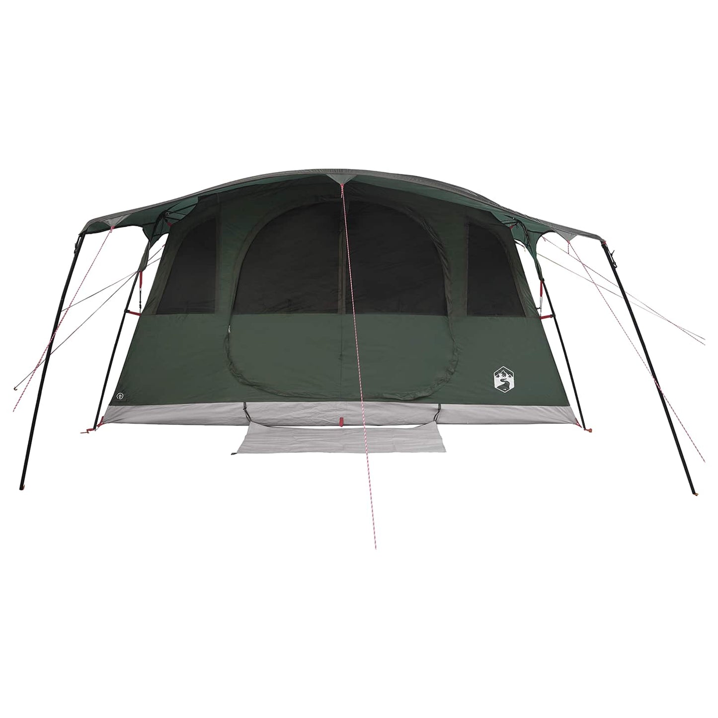 vidaXL Tunnel Tent 10-Person Army Green Polyester and Steel - 366 x 244 x 198 cm