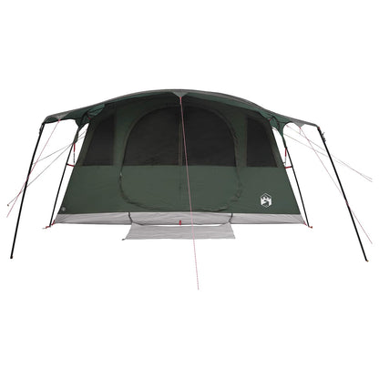 vidaXL Tunnel Tent 10-Person Army Green Polyester and Steel - 366 x 244 x 198 cm