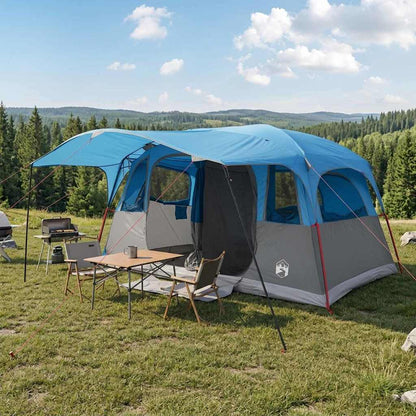 vidaXL Tunnel Tent Blue 427 x 305 x 205 cm Polyester and Steel
