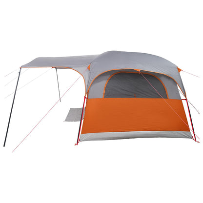 vidaXL Tunnel Tent with Roof Grey and Orange 427 x 305 x 205 cm