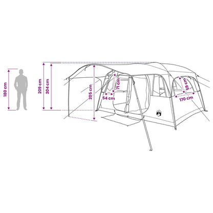 vidaXL Tunnel Tent with Roof Grey and Orange 427 x 305 x 205 cm
