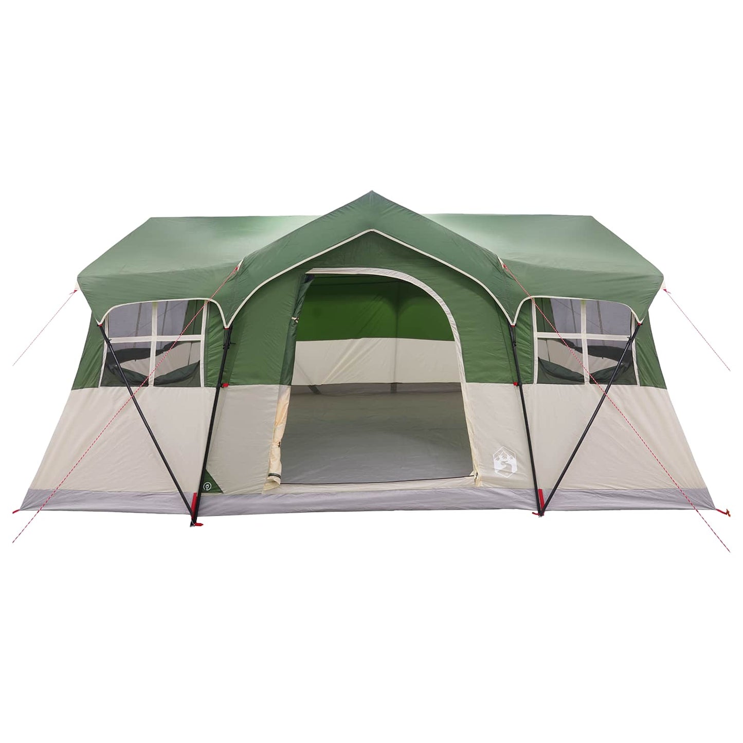 vidaXL Family Tent 487 x 340 x 216 cm Green Polyester and Steel