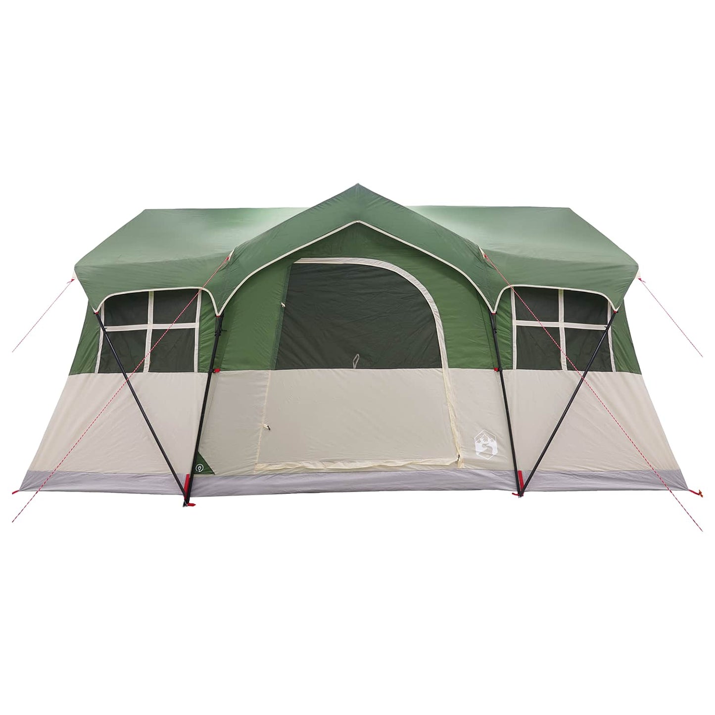 vidaXL Family Tent 487 x 340 x 216 cm Green Polyester and Steel