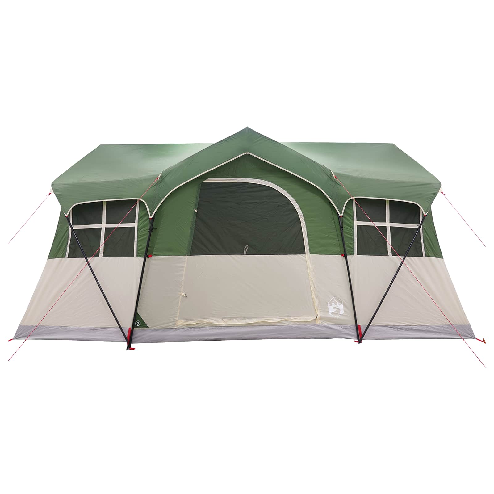 vidaXL Family Tent 487 x 340 x 216 cm Green Polyester and Steel