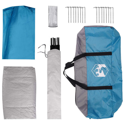 vidaXL Family Tent 487 x 340 x 216 cm Blue Polyester and Steel