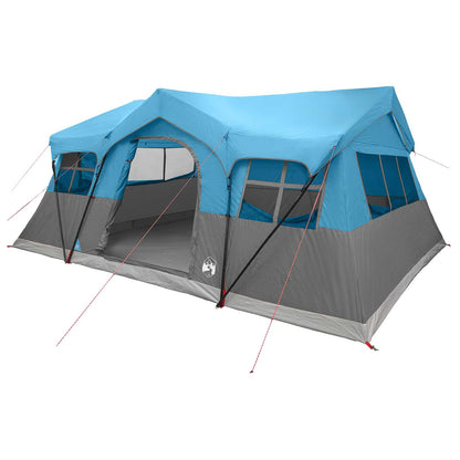 vidaXL Family Tent 487 x 340 x 216 cm Blue Polyester and Steel