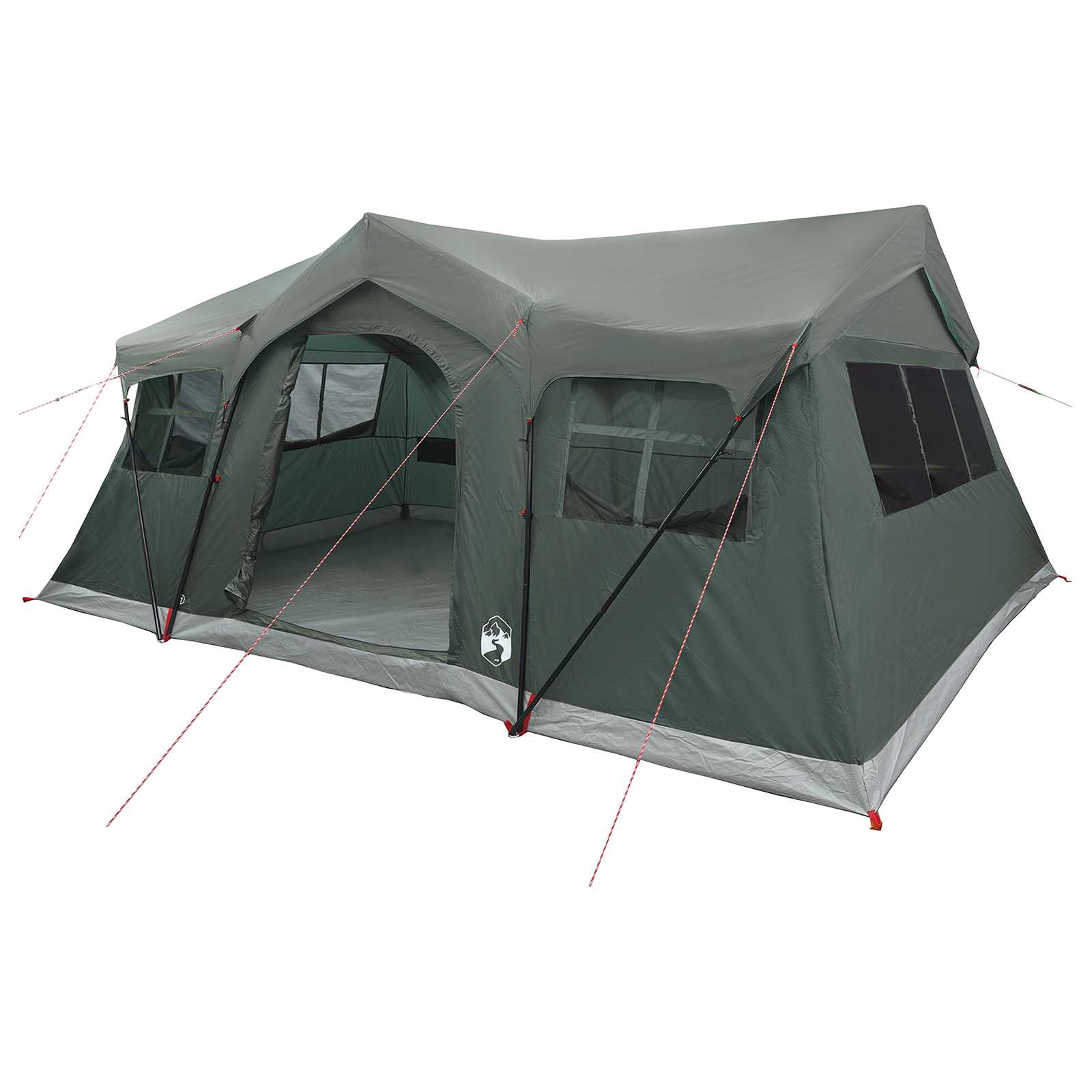 vidaXL Family Tent 487 x 340 x 216 cm Army Green Polyester and Steel