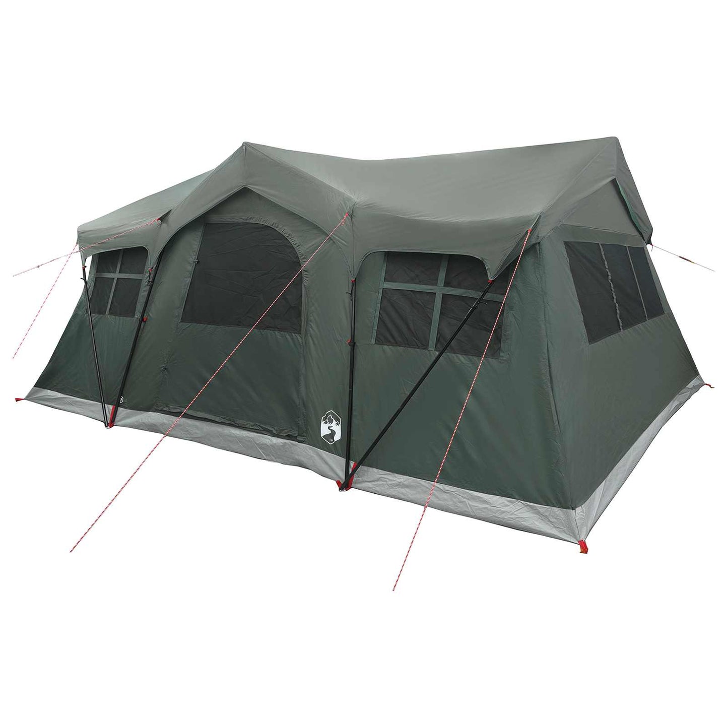 vidaXL Family Tent 487 x 340 x 216 cm Army Green Polyester and Steel
