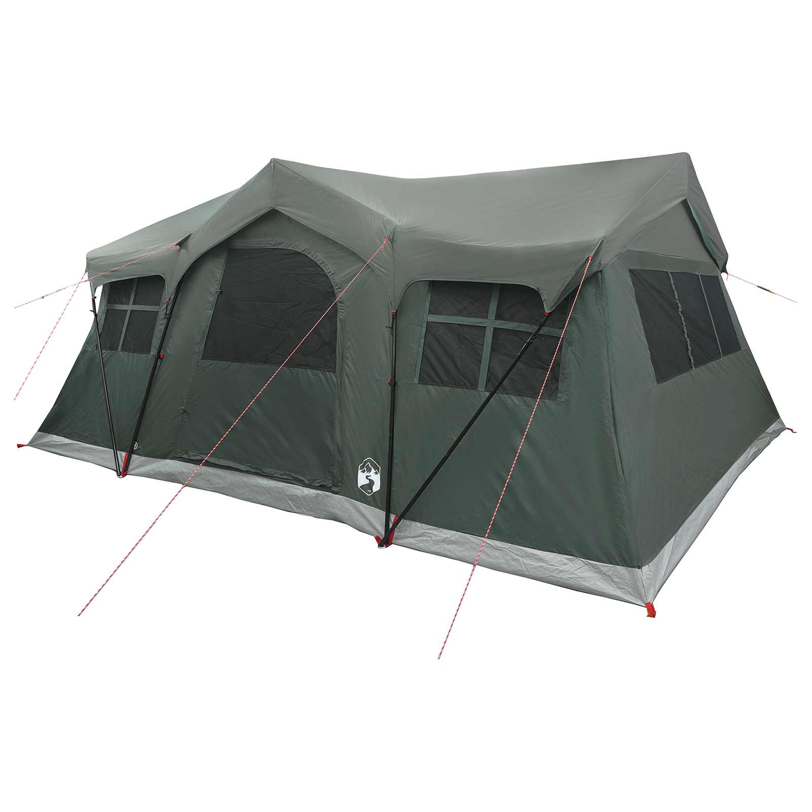 vidaXL Family Tent 487 x 340 x 216 cm Army Green Polyester and Steel