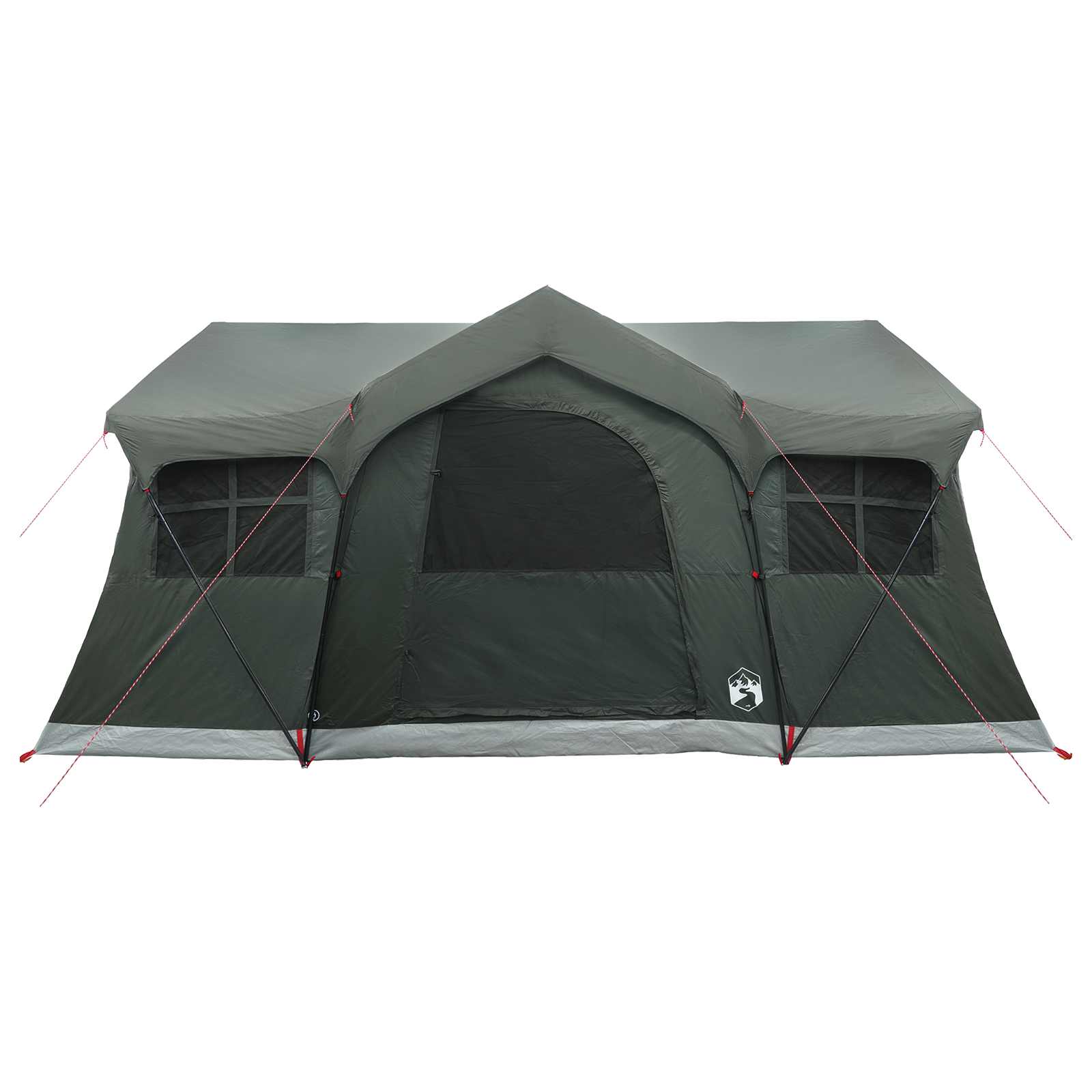 vidaXL Family Tent 487 x 340 x 216 cm Army Green Polyester and Steel