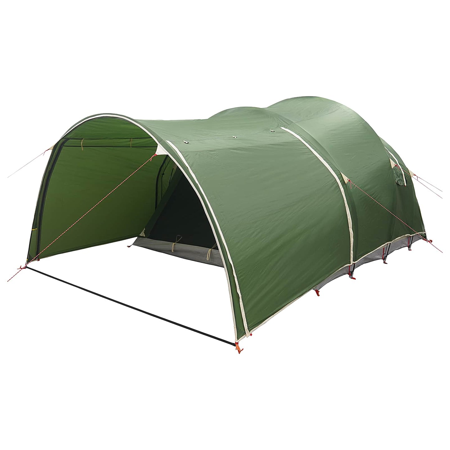 vidaXL Tunnel Tent 370 x 275 x 210 cm Green Polyester and Steel