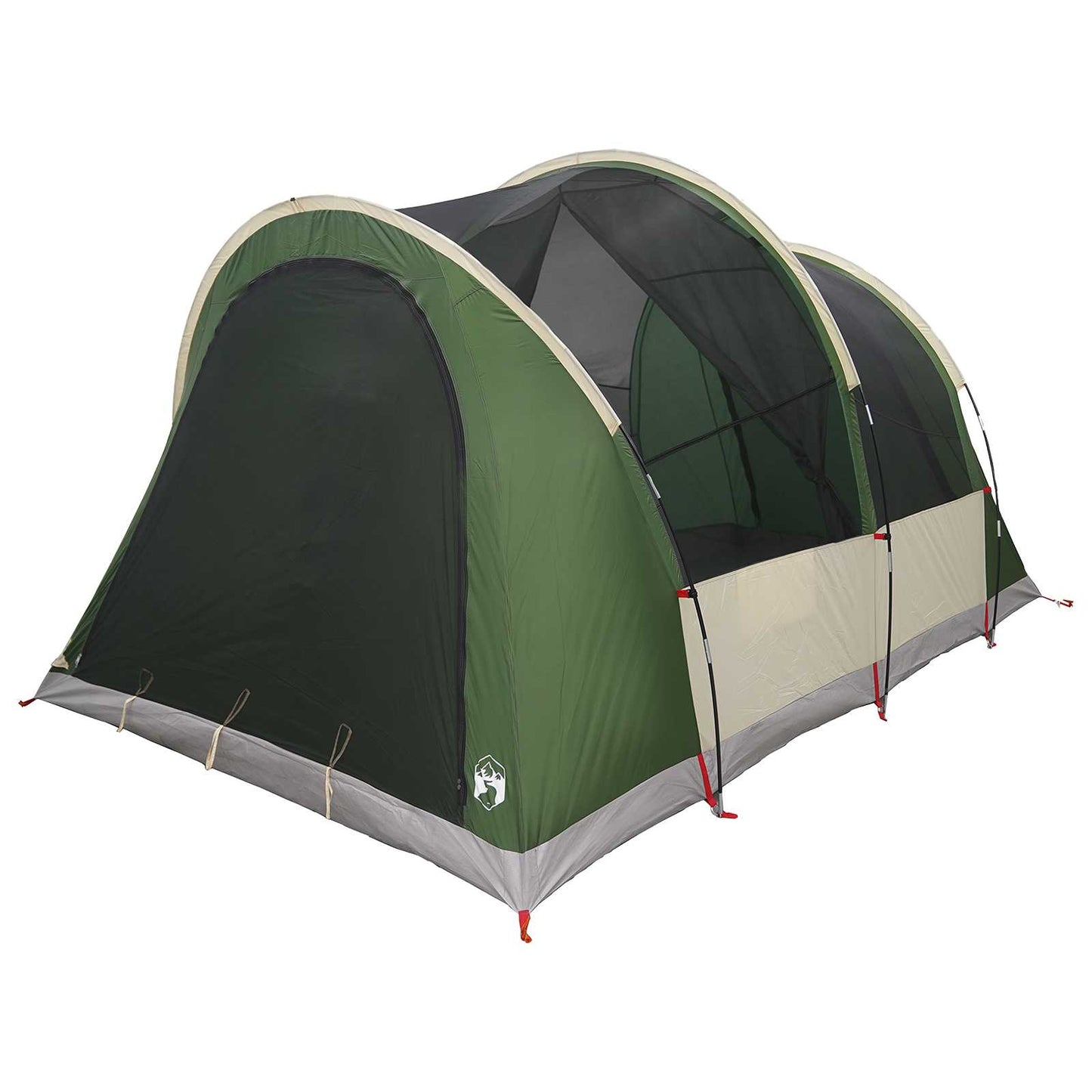 vidaXL Tunnel Tent 370 x 275 x 210 cm Green Polyester and Steel