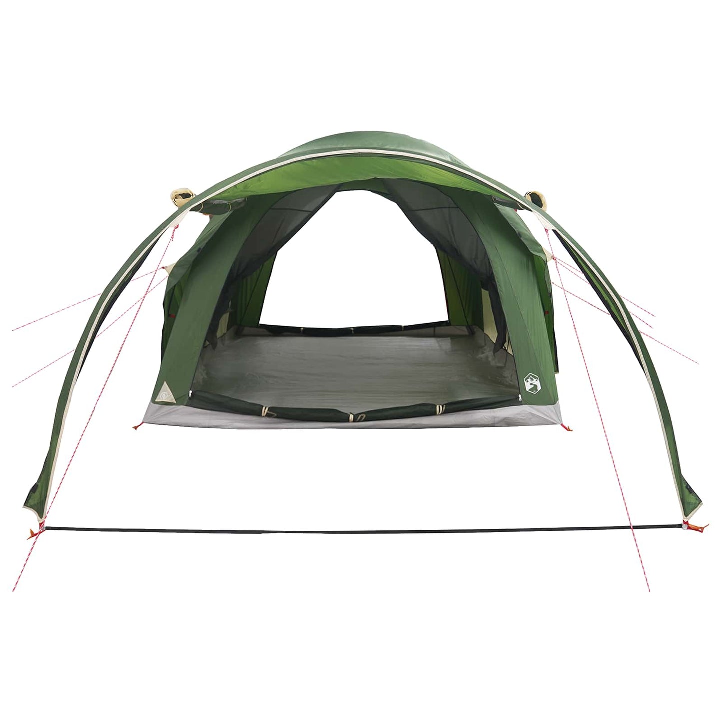vidaXL Tunnel Tent 370 x 275 x 210 cm Green Polyester and Steel