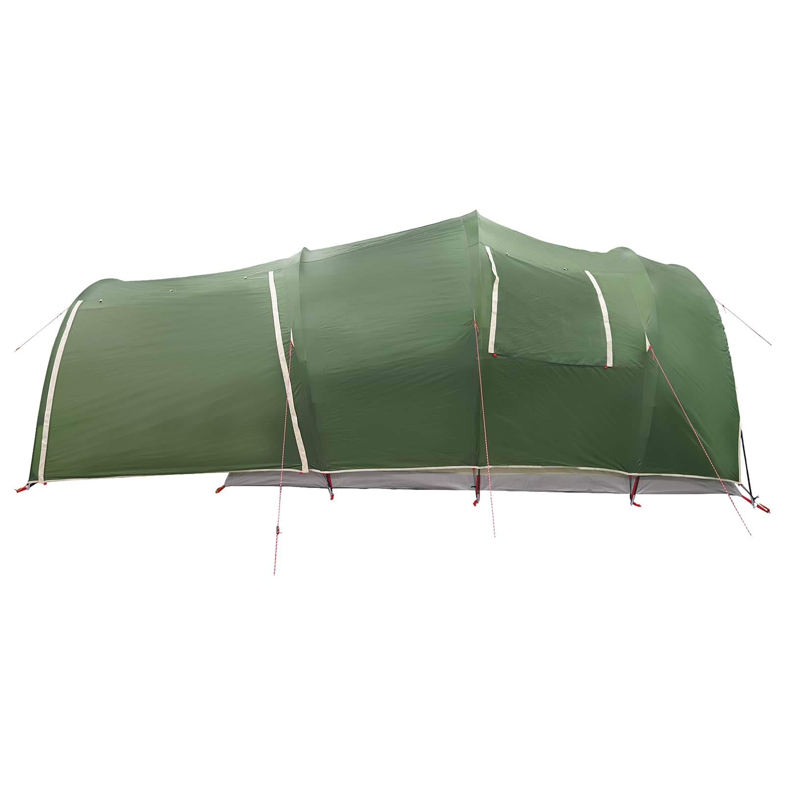 vidaXL Tunnel Tent 370 x 275 x 210 cm Green Polyester and Steel