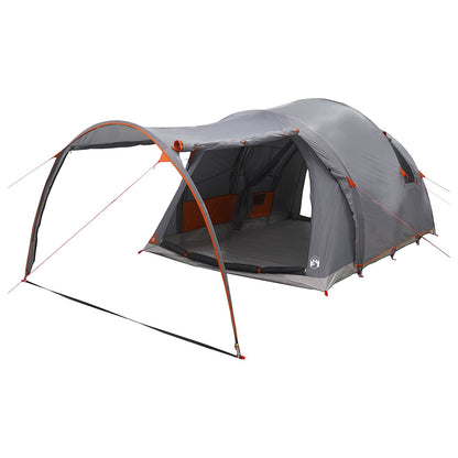 vidaXL Tunnel Tent 370 x 275 x 210 cm Grey and Orange