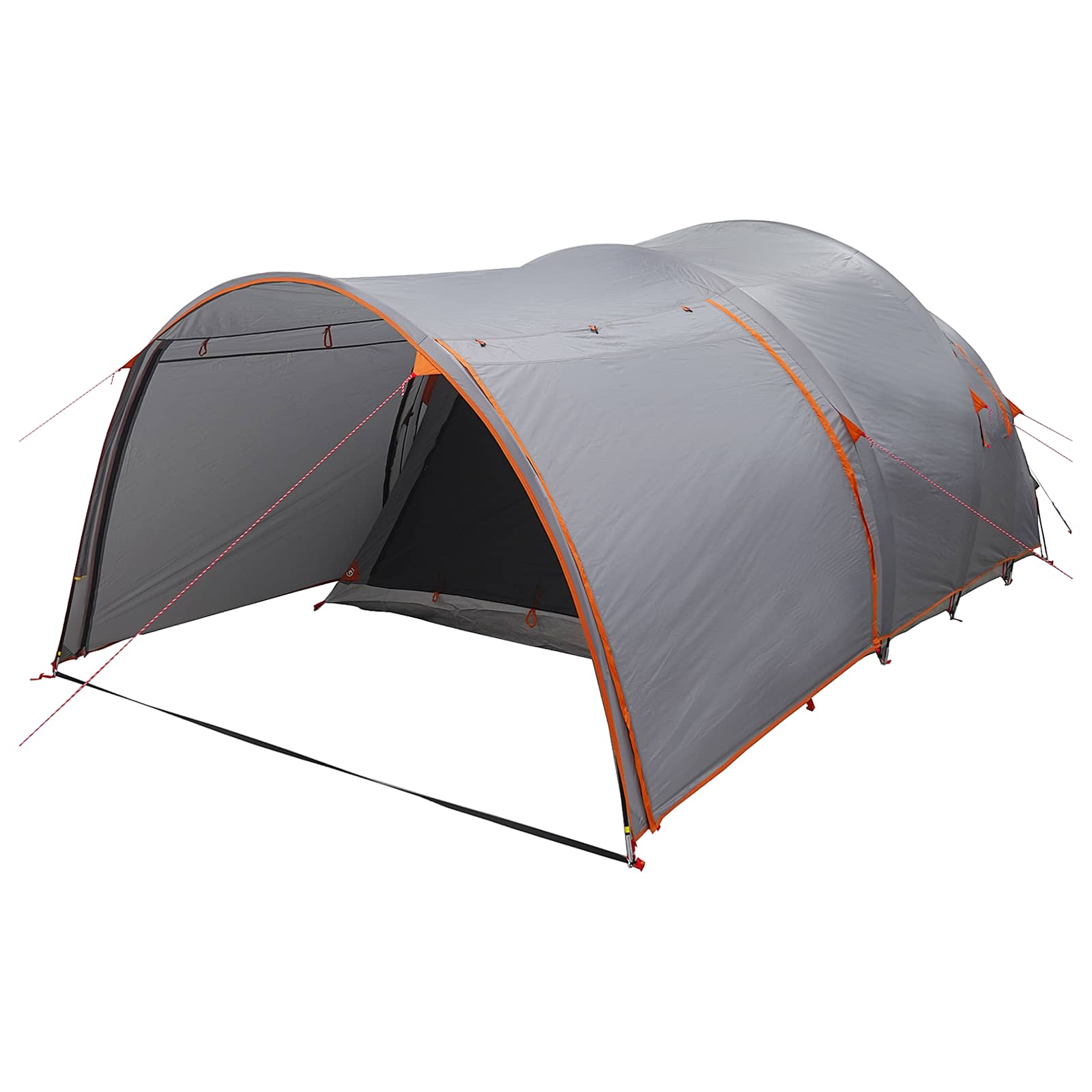 vidaXL Tunnel Tent 370 x 275 x 210 cm Grey and Orange
