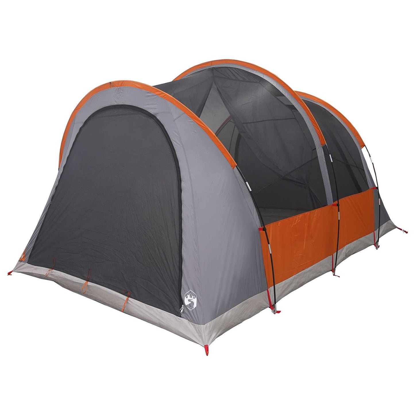 vidaXL Tunnel Tent 370 x 275 x 210 cm Grey and Orange