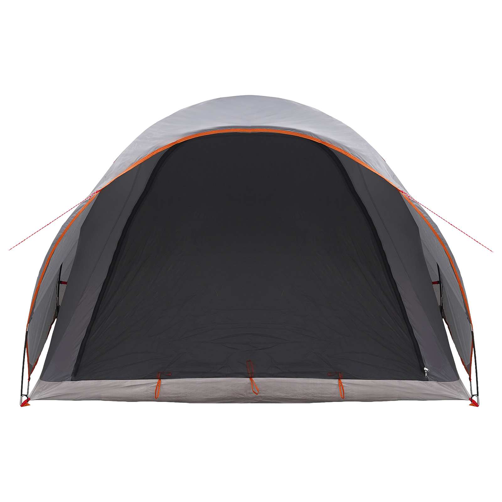 vidaXL Tunnel Tent 370 x 275 x 210 cm Grey and Orange