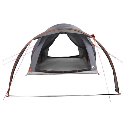 vidaXL Tunnel Tent 370 x 275 x 210 cm Grey and Orange