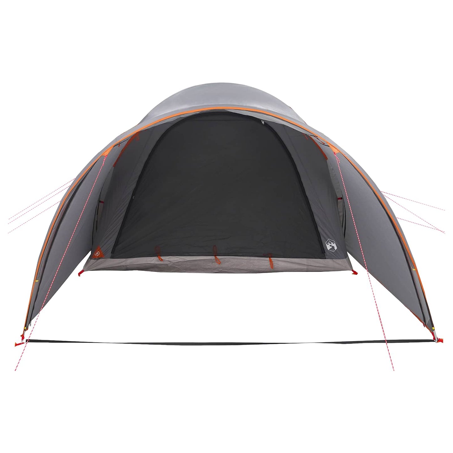 vidaXL Tunnel Tent 370 x 275 x 210 cm Grey and Orange