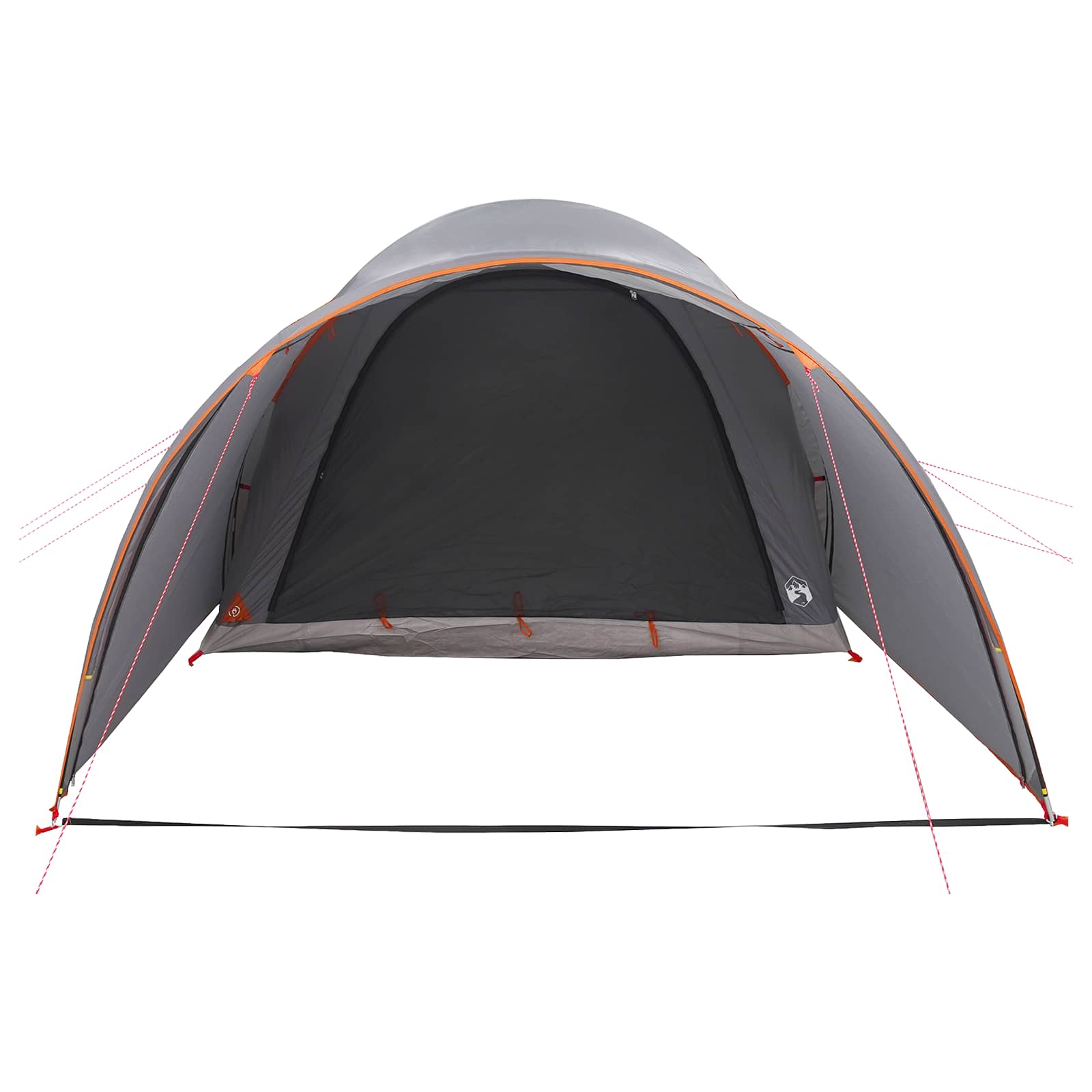vidaXL Tunnel Tent 370 x 275 x 210 cm Grey and Orange